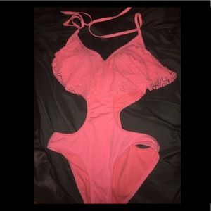 light bright pink one piece from pac sun size smal
